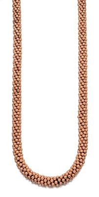 Rose gold plate chunky bead necklace
